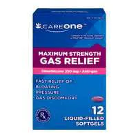 CareOne Liquid Filled Softgels Gas Relief Maximum Strength