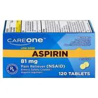 CareOne Low Dose Aspirin Regimen 81 mg Safety Coated Tablets