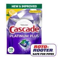 Cascade Platinum +Dawn Clean Lemon Dishwasher Detergent ActionPacs - 19 ct