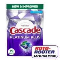 Cascade Platinum +Dawn Fresh Scent Dishwasher Detergent ActionPacs - 19 ct