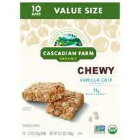 Cascadian Farm Organic Chewy Vanilla Chip Granola Bars - 10 ct