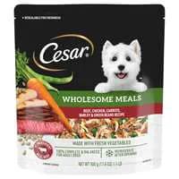 CESAR Beef Chicken Carrots Barley & Green Been Recipe Canine Cuisine