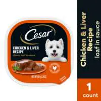 CESAR Classic Loaf in Sauce Chicken & Liver Recipe Adult Wet Dog Food