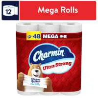 Charmin Ultra Strong Mega Roll 2-Ply Toilet Paper Unscented - 12 ct