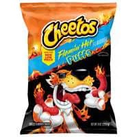 Cheetos Cheese Flavored Snacks Flamin' Hot PuƯs