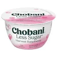 Chobani Less Sugar Low Fat Harvest Raspberry Greek Yogurt Cup