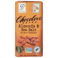 Chocolove Gluten Free Almonds/Sea Salt Dark Chocolate Candy Bar 55% Cocoa