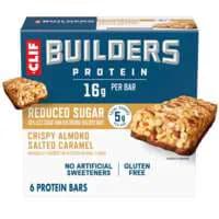 CLIF Builders Reduced Sugar Almond Salted Caramel Protein Bars - 6 ct
