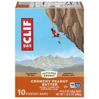 CLIF Crunchy Peanut Butter Protein Energy Bars - 10 ct