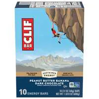 CLIF Peanut Butter Banana with Dark Chocolate Protein Energy Bars - 10 ct