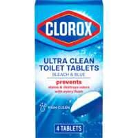 Clorox Bleach & Blue Rain Clean Toilet Tablets - 4 ct