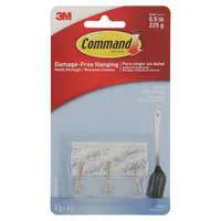 Command Damage-Free Hanging Clear Wire Hooks Small