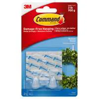 Command Damage-Free Hanging Medium Hooks Clear- 2 ct