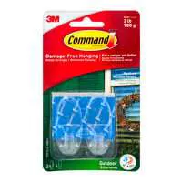 Command Damage-Free Hanging Outdoor Medium Window Hooks Clear