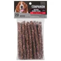 Companion Beef Flavor Beefhide Crunchy Sticks Dog Chews - 20 ct