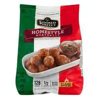 Cooked Perfect Bite Size Homestyle Meatballs - apx 128 ct Frozen