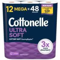 Cottonelle Ultra Comfort Mega Roll 2-Ply Toilet Paper Unscented - 12 ct