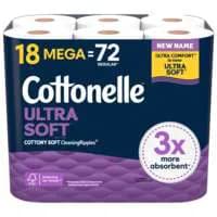 Cottonelle Ultra Comfort Mega Roll 2-Ply Toilet Paper Unscented - 18 ct