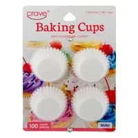 Crave Mini White Baking Cups
