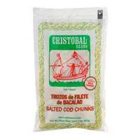 Cristobal Brand Wild Caught Salted Cod Chunks Frozen