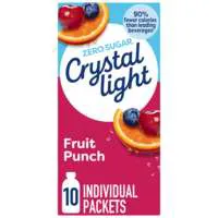 Crystal Light Fruit Punch Flavor Drink Mix Packets - 10 ct