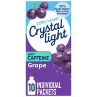 Crystal Light Grape Drink Mix Packets with CaƯeine - 10 ct