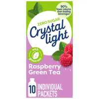 Crystal Light Raspberry Green Tea Drink Mix Packets - 10 ct