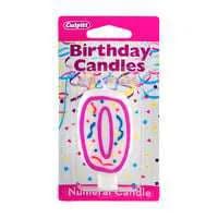 Culpitt Pink Numeral Birthday Candle #0
