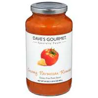 Dave's Gourmet Gluten Free Creamy Parmesan Romano Pasta Sauce