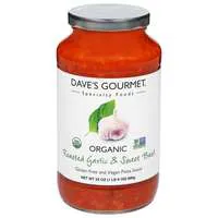 Dave's Gourmet Organic Vegan Roasted Garlic & Sweet Basil Pasta Sauce