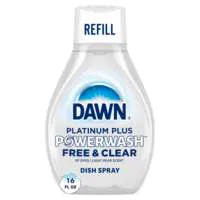 Dawn Platinum Plus Powerwash Free & Clear Liquid Dish Soap Spray Refill