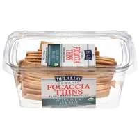 DeLallo Organic Olive Oil & Sea Salt Focaccia Thins Crackers