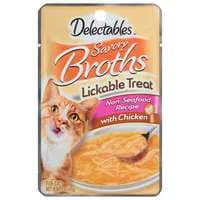 Delectables Savory Broths Non-Seafood with Chicken Lickable Cat Treat