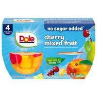 Dole No Sugar Added Cherry Mixed Fruit Cups in Stevia Sweetened Water 4 ct