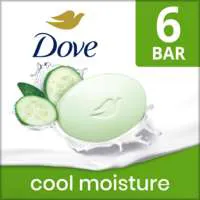 Dove Cool Moisture Cucumber & Green Tea Beauty Soap Bars - 6 ct