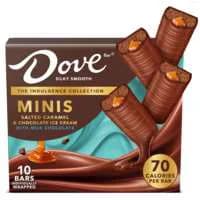 DOVE Minis Salted Caramel & Chocolate w/Milk Chocolate Ice Cream Bars-10ct