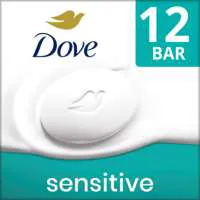 Dove Sensitive Skin Fragrance Free Beauty Soap Bars - 12 ct