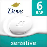 Dove Sensitive Skin Fragrance Free Beauty Soap Bars - 6 ct