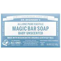 Dr. Bronner's Organic All-One Baby Unscented Pure Castile Soap Bar