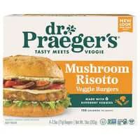 Dr. Praeger's Gluten Free Vegan Mushroom Risotto Veggie Burgers - 4 ct