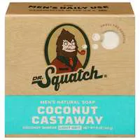 Dr. Squatch Men's Natural Coconut Castaway Light Grit Soap Bar
