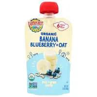 Earth's Best Organic 2 Baby Food Banana Blueberry & Oat Breakfast Puree