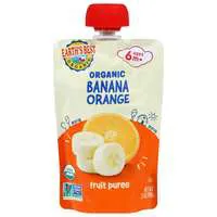 Earth's Best Organic Banana Orange Fruit Puree 6m+