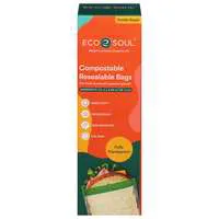 Eco Soul Plant Based Compostable Sandwich Resealable Bags
