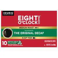 Eight O'Clock CoƯee The Original Decaf Medium Roast K-Cup CoƯee Pods