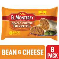 El Monterey Burritos Bean & Cheese Family Pack - 8 ct Frozen Meal