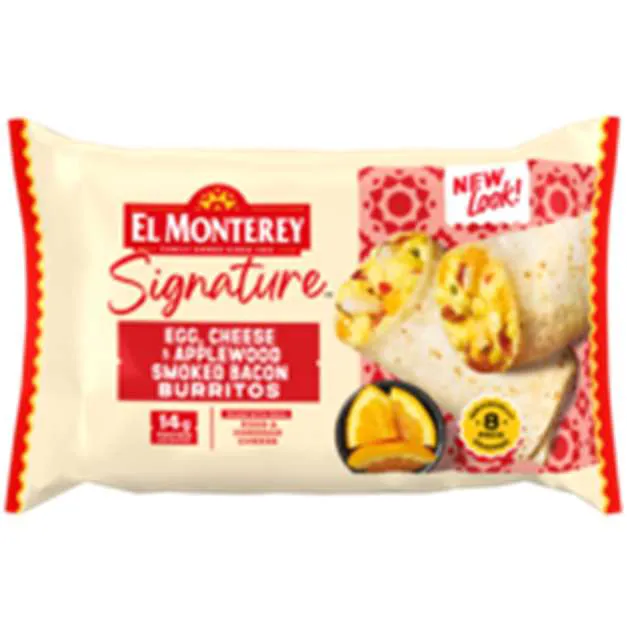 El Monterey Egg Applewood Smoked Bacon & Cheese Breakfast Burritos - 8 ct