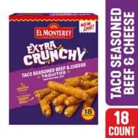 El Monterey Extra Crunchy Taco Seasoned Beef & Cheese Taquitos - 18 ct