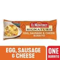 El Monterey Signature Egg Sausage & Cheese Breakfast Burrito