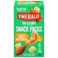 Emerald 100 Calorie Packs Cashew & Almonds with Dried Pineapple - 7 ct